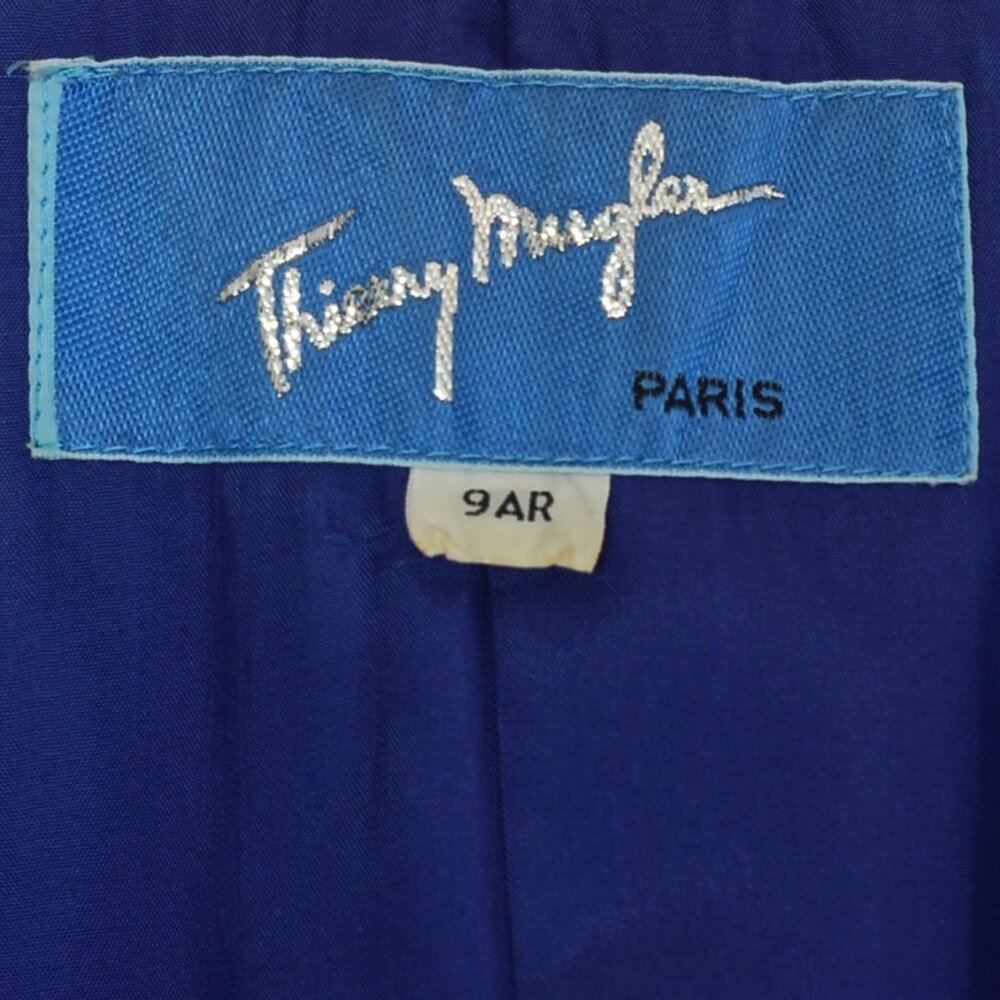 Thierry Mugler Indigo Wool Suit With Metal Accents - Picture 12 of 13